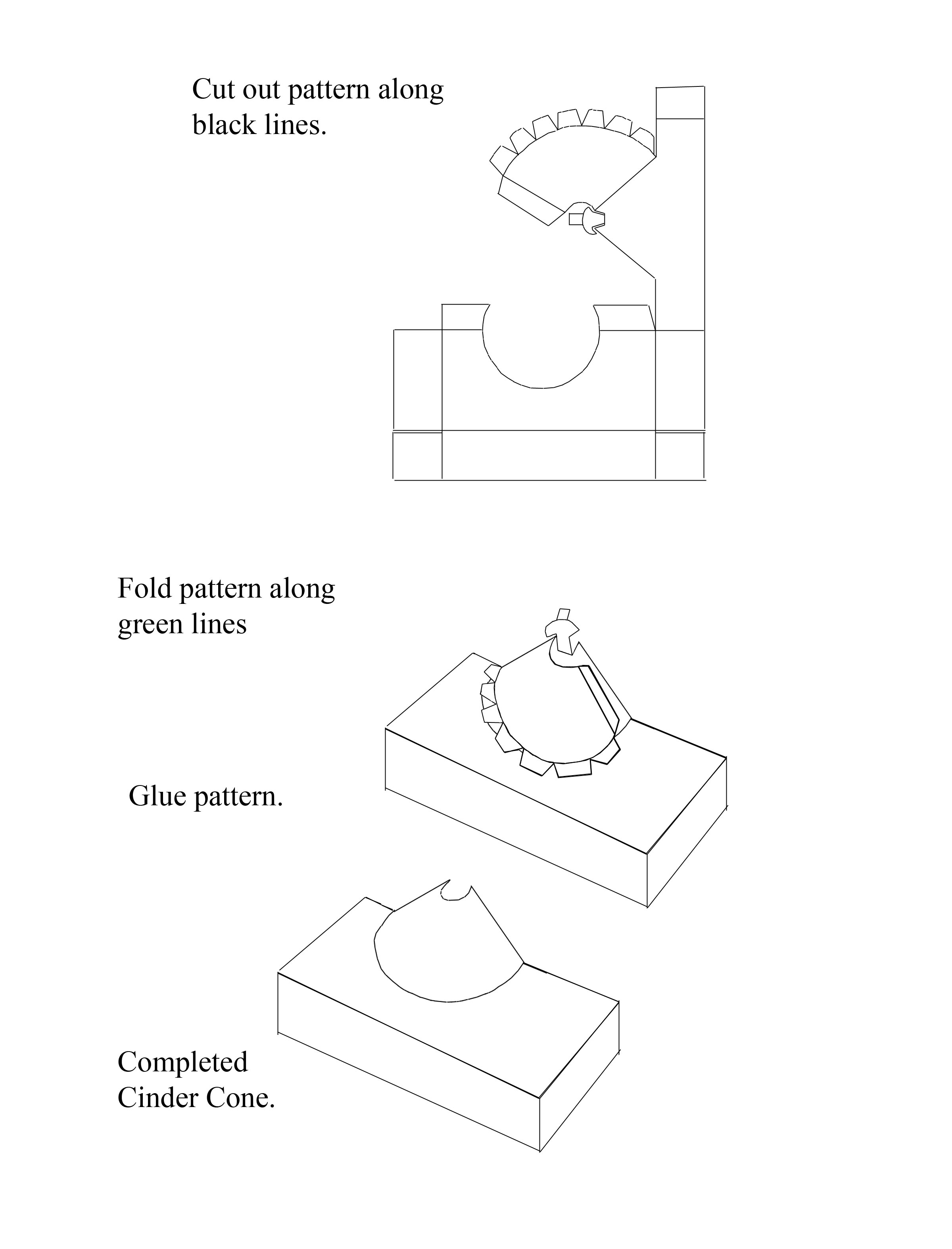 instructions for cinder cone cut-out