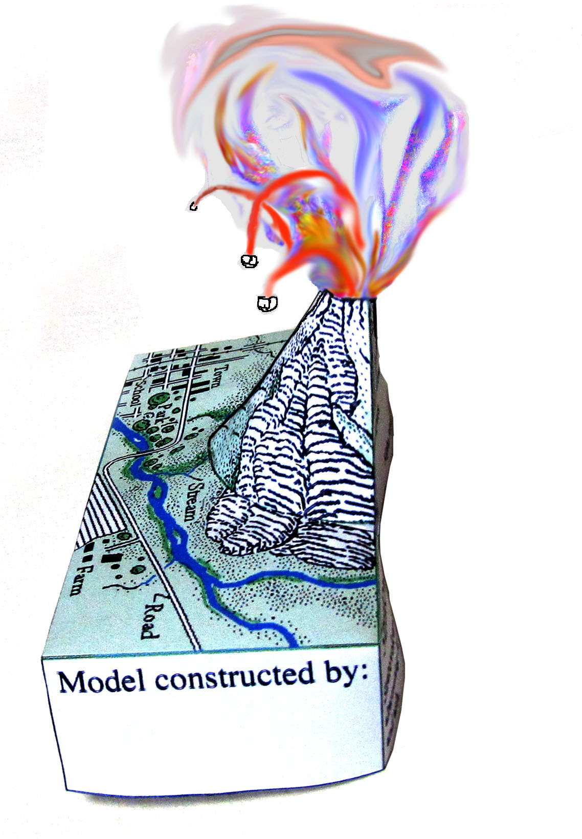 picture of stratovolcano model